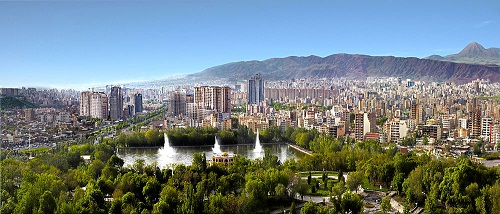 Panoramic view of Tabriz from El Goli; Source Wikipedia