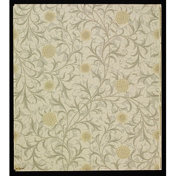 scroll wallpaper. william morris wallpaper.