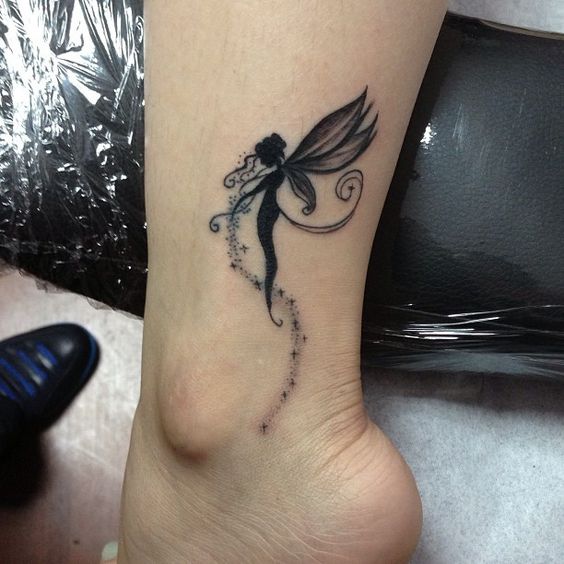 Black-Ink-Fairy-Ankle-Tattoo