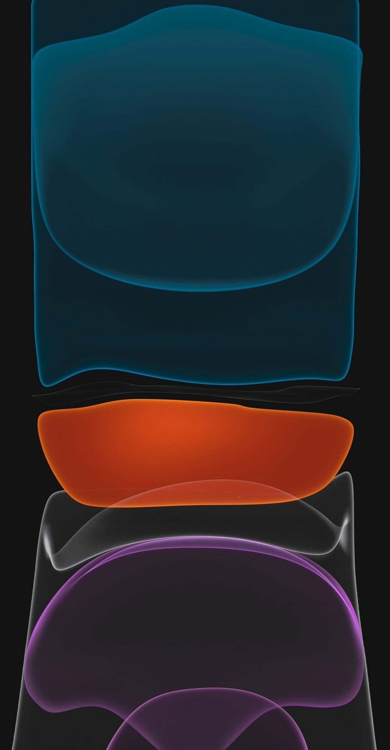 خلفية من خلفيات ايفون 11 اصلية ملونة مع خلفية سوداء بدقة HD