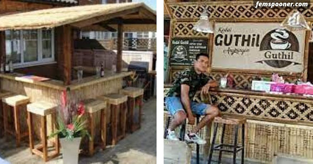 Desain Café Outdoor Dengan Tema Bambu