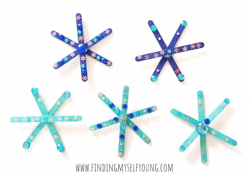 popsicle stick snowflakes