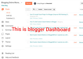 blogger  sign in section using chrome browser