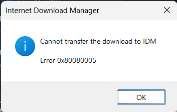 2024 Solve ⚠️ Cannot transfer the download to IDM