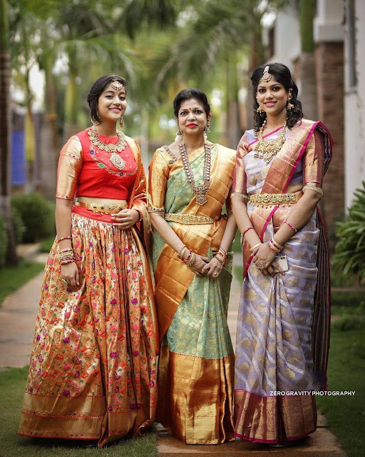 Pastel shades in KAnjeevaram sarees