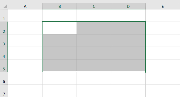 تحديد الخلايا في Excel