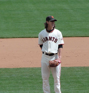 Tim Lincecum pitching at Checking In With The Charlestons