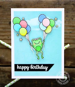 Sunny Studio Stamps: Froggy Friends & Oceans Of Joy Happy Frog Birthday Card by Vanessa Menhorn