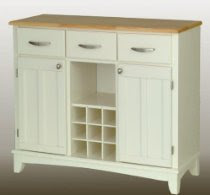 Hutch-Style Buffet- White/ Natural