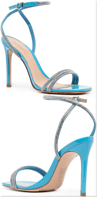 ♦Pantone Blue Atoll Schutz ankle strap sandals #schutz #pantone #shoes #blue #brilliantluxury