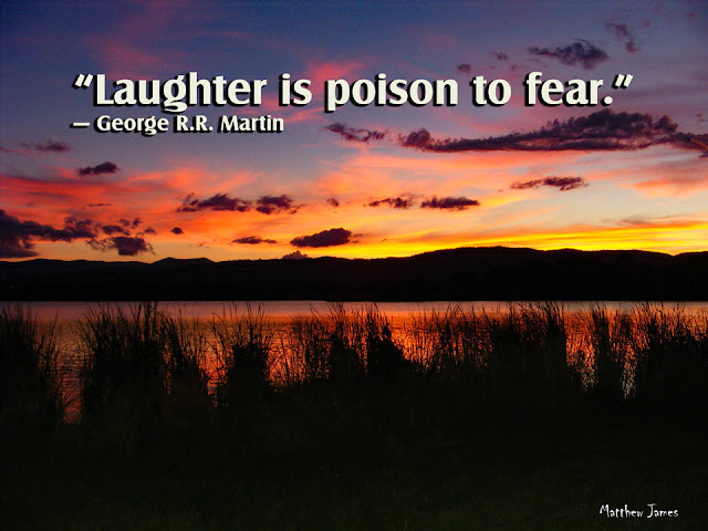 “Laughter is poison to fear.” ― George R.R. Martin