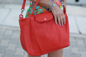 Longchamp Le cuir bag in paprika, infinity ring, infinity bracelet, Fashion and Cookies