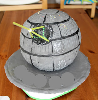 star wars etoile noire gâteau pâte a sucre death star cake