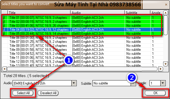 Chọn file cần copy