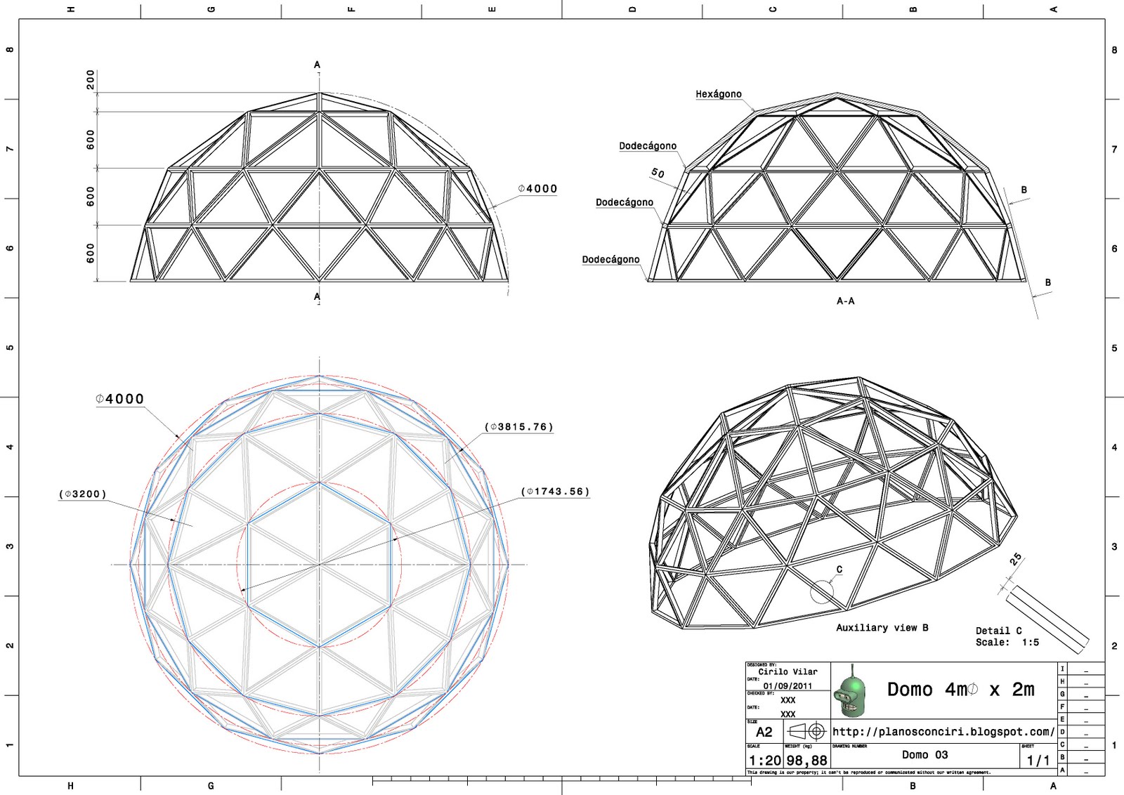 Domo geodesico planos pdf