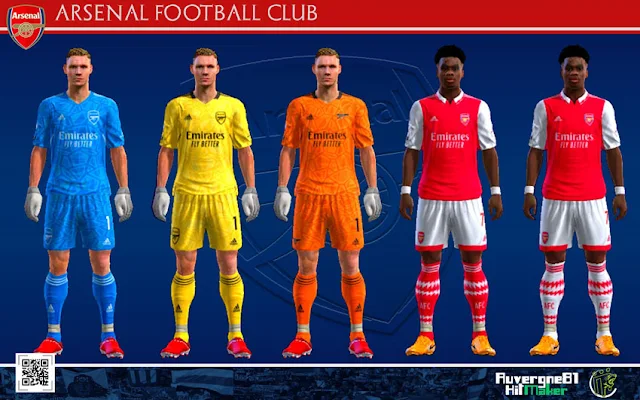 Arsenal FC 22-23 Kits For PES 2013