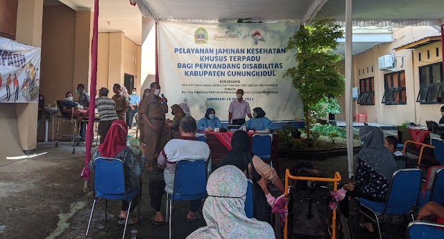 Kerjasama Dengan BAPELJAMKESOS DIY Dinas Sosial Kabupaten Gunungkidul Memberikan Bantuan Kepada Para Penyandang Disabilitas