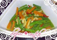 tumis buncis wortel dapur cantik