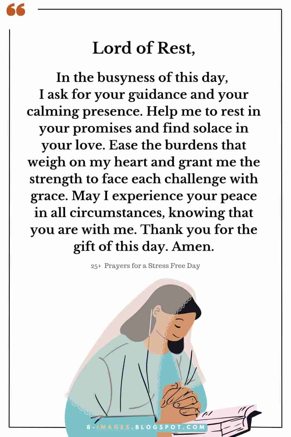 prayer for a Stress Free Day