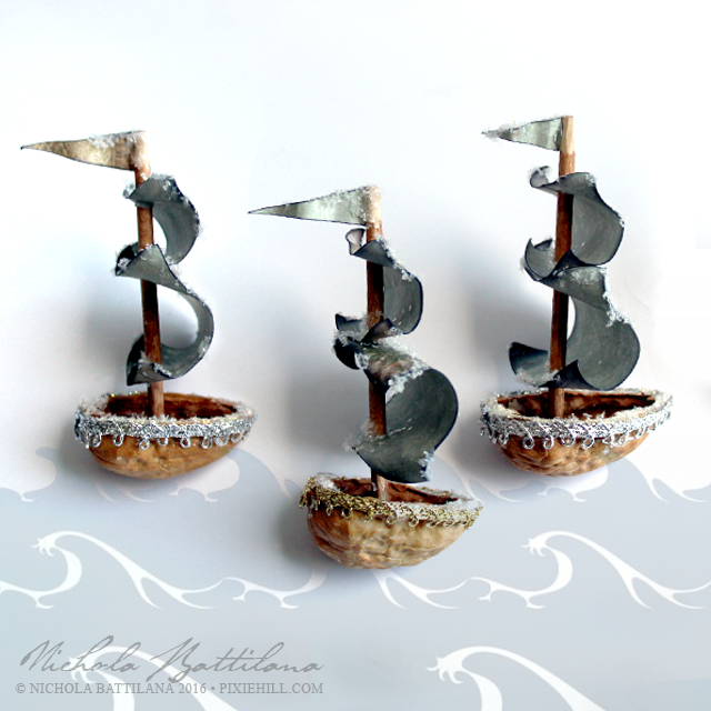 Walnut Sailing Ship - Nichola Battilana