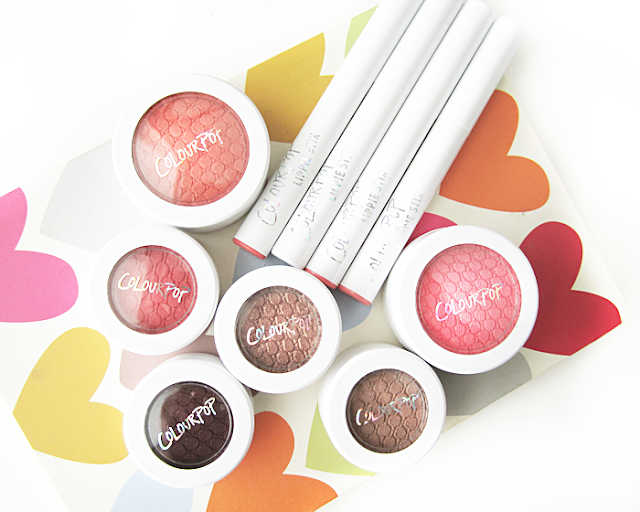 ColourPop cosmetics review eyeshadow, blush, lippie stix, swatches