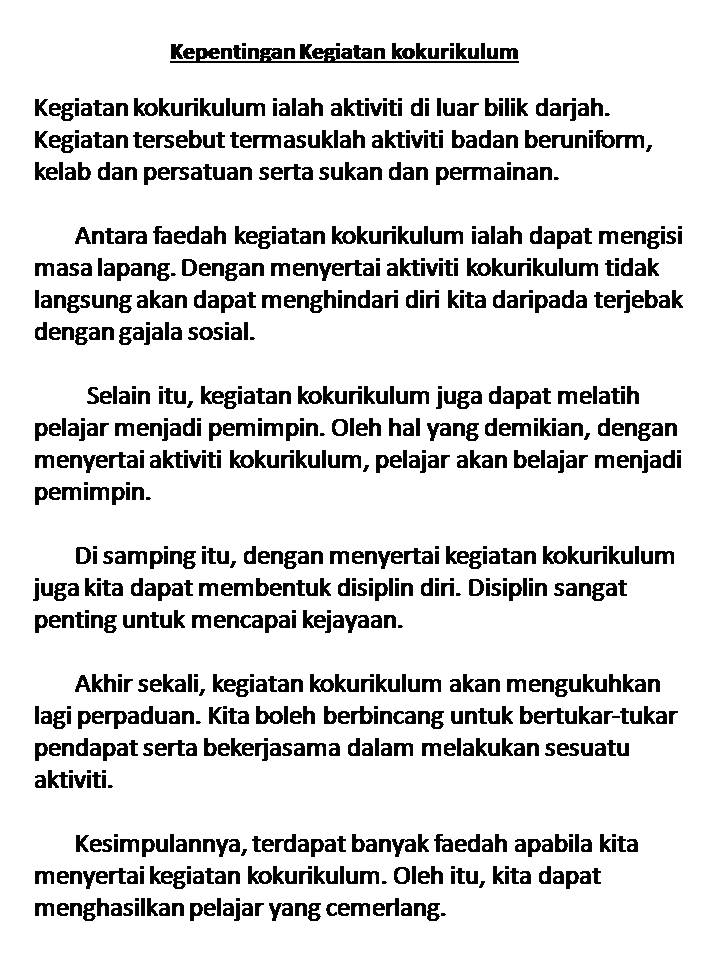 Bicara kehidupan: karangan bahasa melayu tahun 3