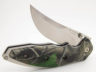 BUCK 415 FOLDING KALINGA PRO REAL TREE CAMO HANDLE & SHEATH NEW HUNTING KNIFE