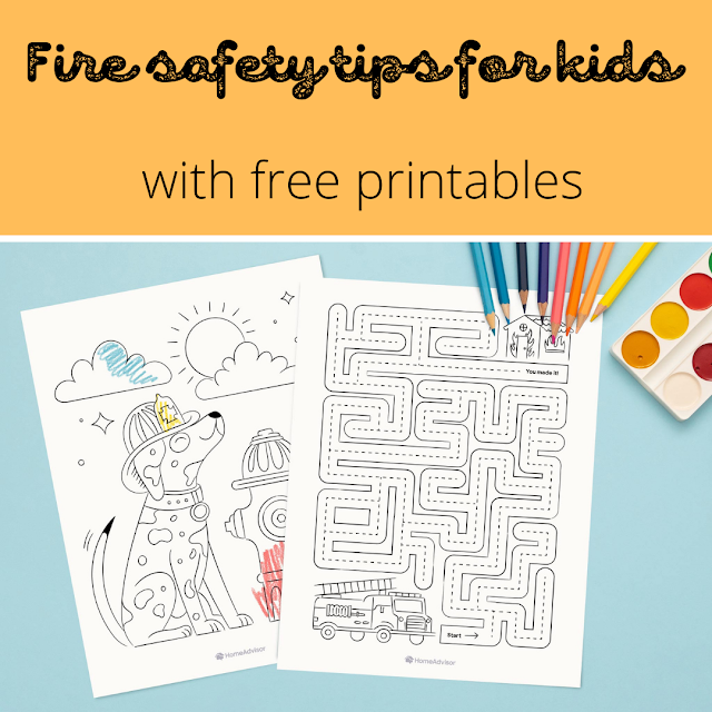 Fire safety tips for kids - with free printables