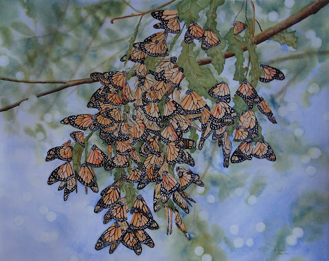 Danielle Beaulieu Watercolour of butterflies