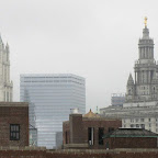 Foggy Light - Woolworth Building, 7 WTC, and the Municipal Building from the Manhattan Bridge.