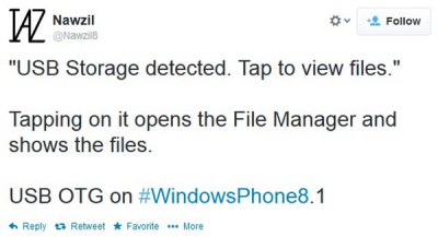 Windows Phone 8.1 Support USB On The Go