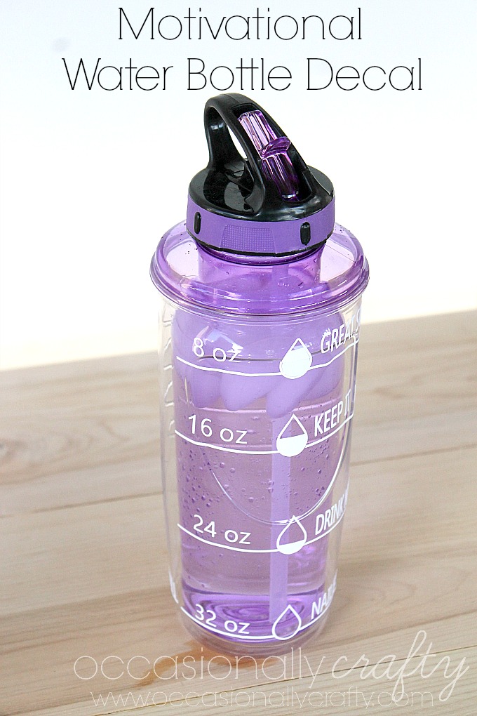Water Bottle Motivational Tracker (Free Silhouette Cut ...