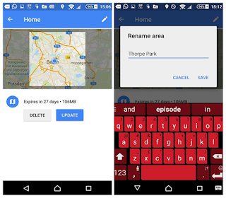 Use Google Maps on Android device without internet-Name Saved map