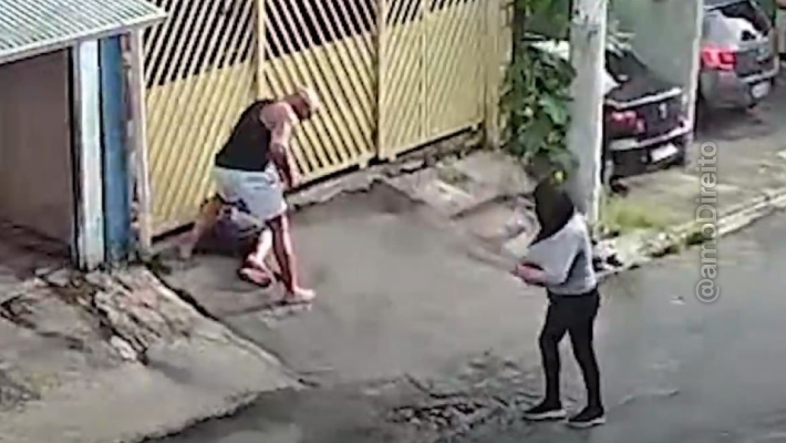 video veja momento atirador salva mulher esfaqueada ex