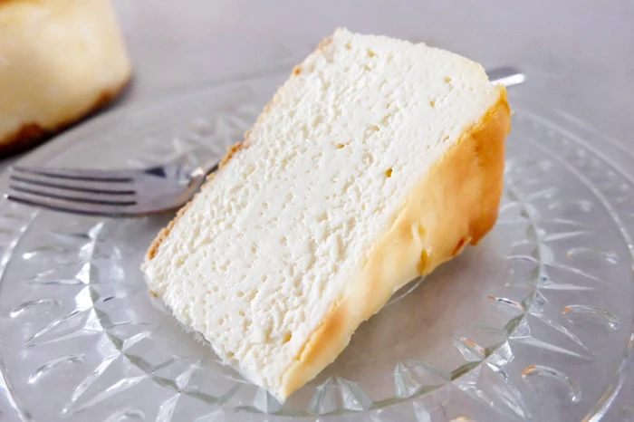 view of sliced NY style cheesecake