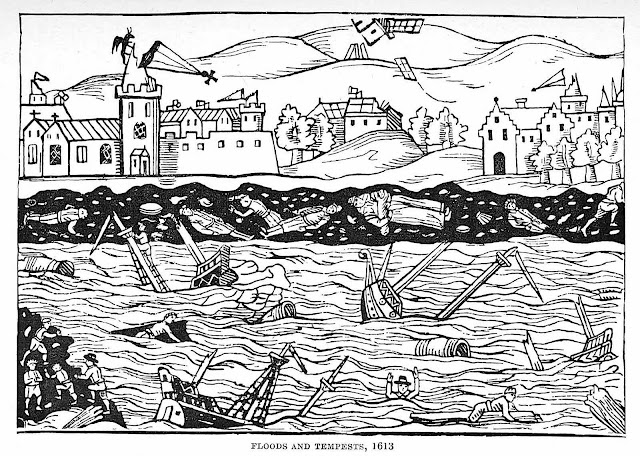 a 1613 illustration of floods and tempests