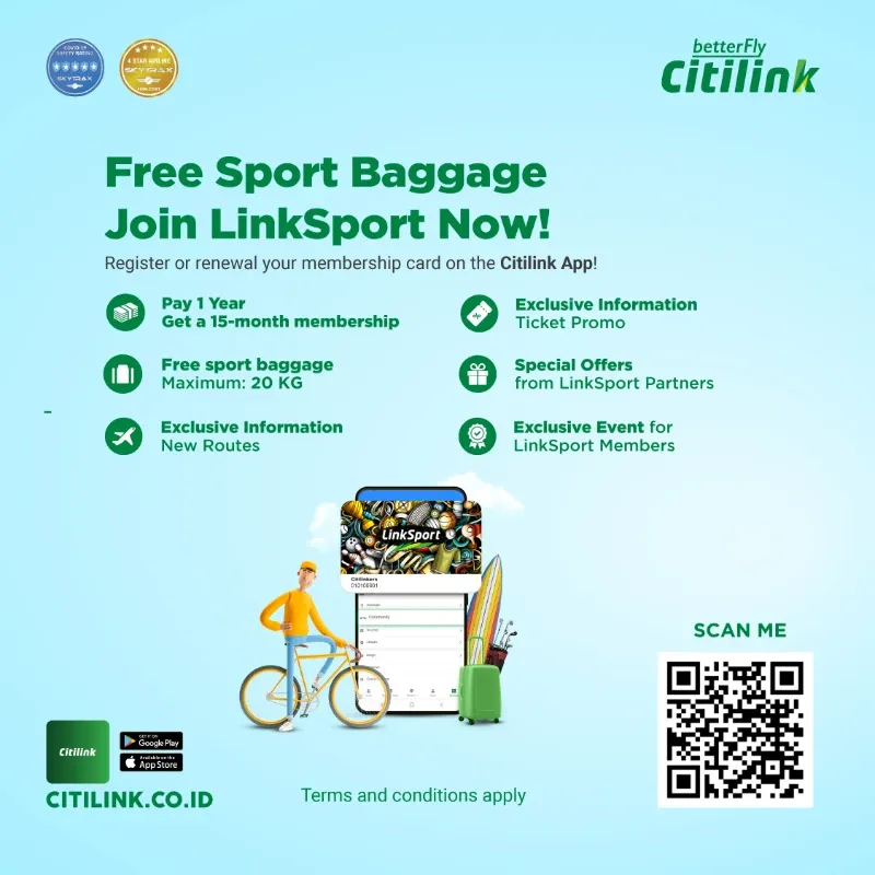 Special Offer: Free Sport Baggage Fees #FlyWithCitilink