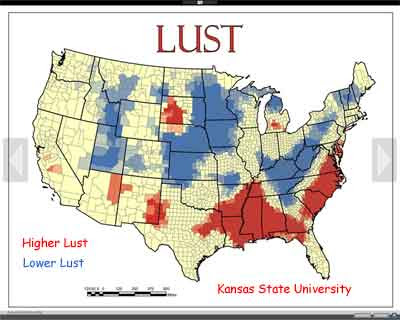 'Map of Sin' via Kansas St U. research