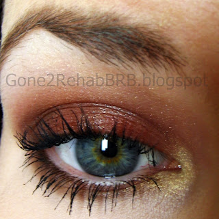  A red eyeshadow smokey eyes, foundation using Lily Lolo minerals Translucent silk and Porcelain