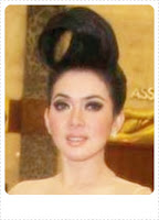 model rambut syahrini