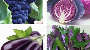 Buah dan sayur warna ungu