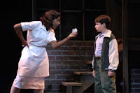 Caroline (C. Kelly Wright) refuses to return $20 to Noah (Julian Hornik) in TheatreWorks production of 'Caroline, or Change'