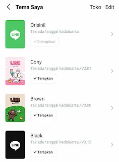 5. Cara Mengganti Tema Line Gratis Tanpa Aplikasi