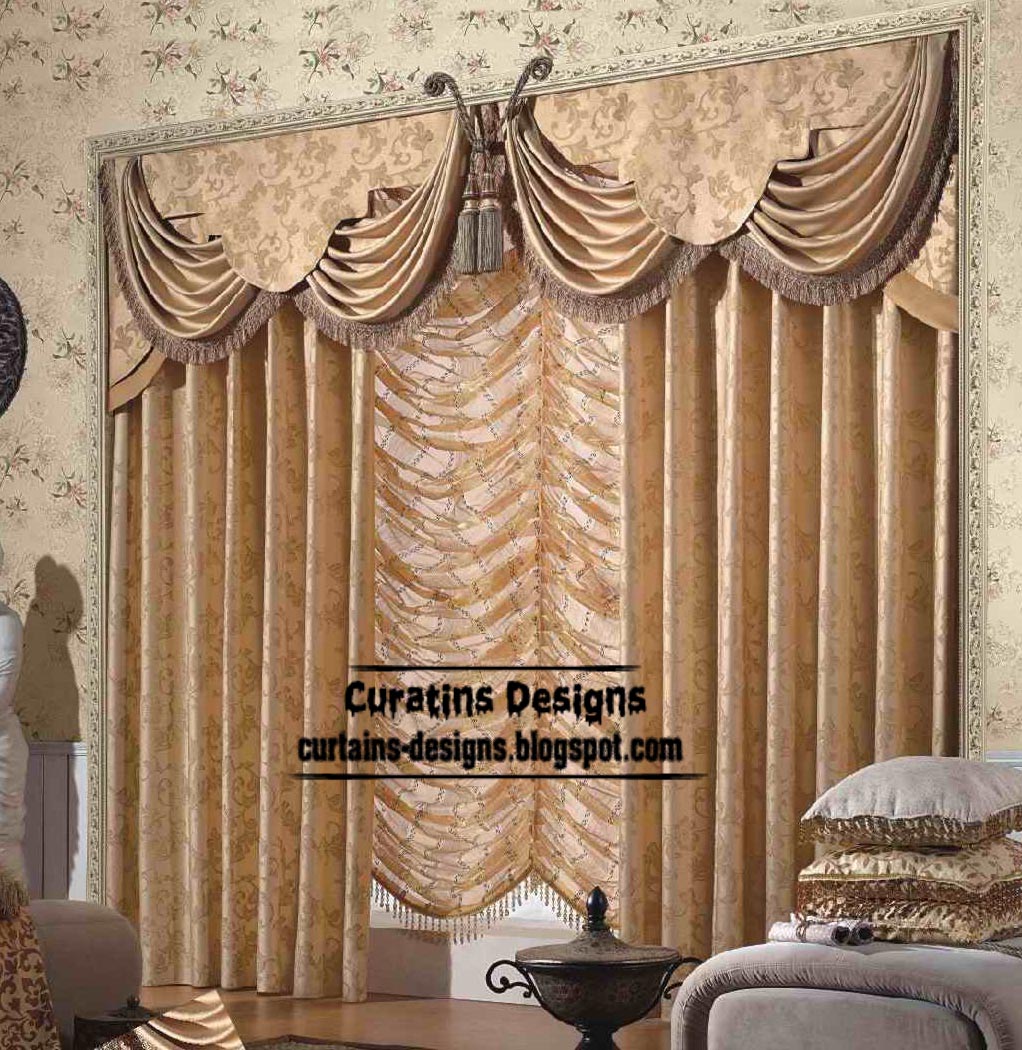 Unique living room curtain design and butterfly valance style