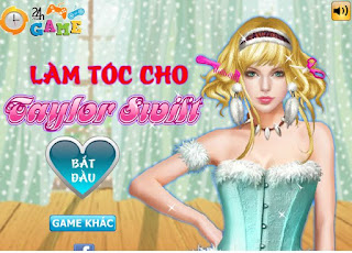 Game làm tóc cho Taylor Swift thú vị