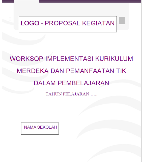 Contoh Proposal workshop