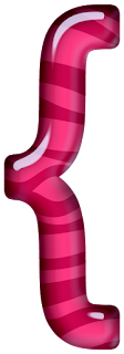 Abecedario Rosa con Textura de Cebra. Pink Alphabet with Zebra Texture.