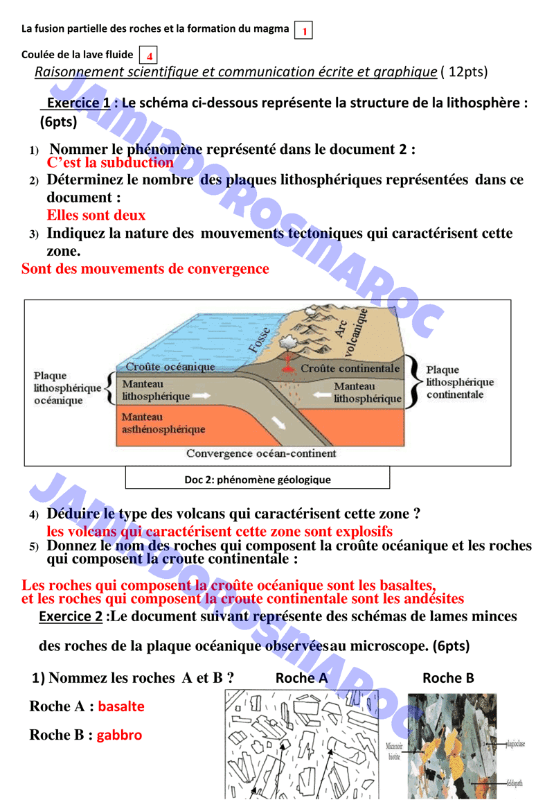 contrôle 2 svt 2ac semestre 1