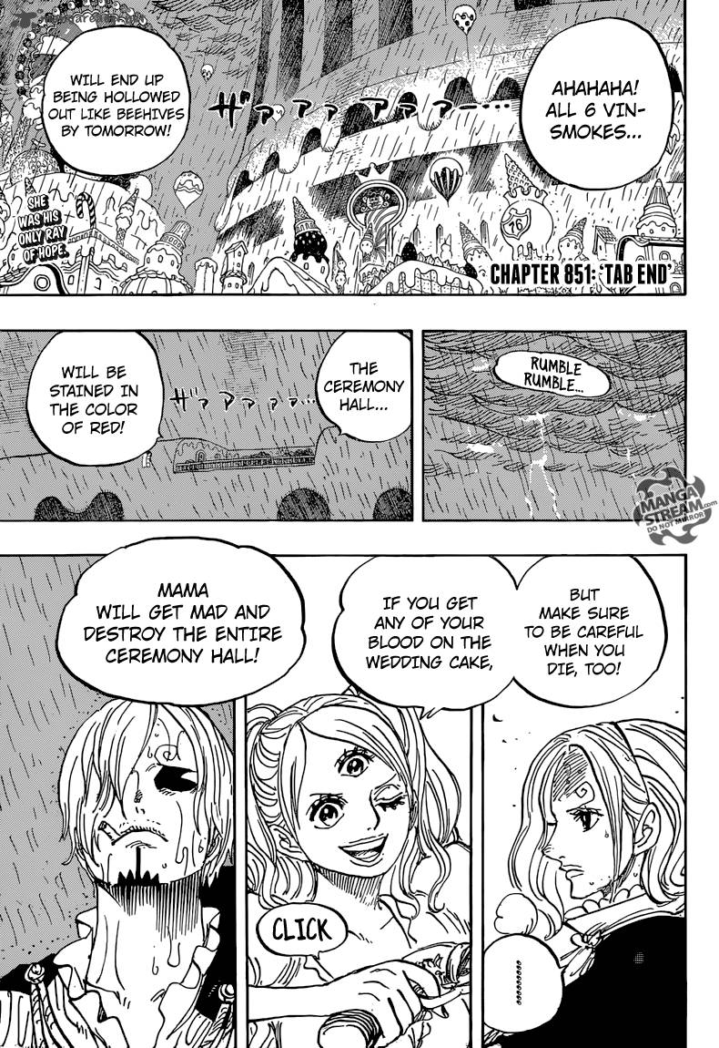 One Piece Chapter 851 Moist Cigarette One Piece Manga Online