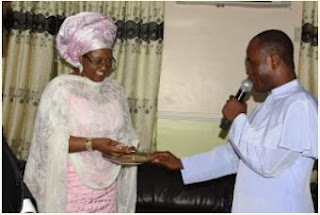 Buhari's Wife Visits Father Mbaka in Enugu (Photos)